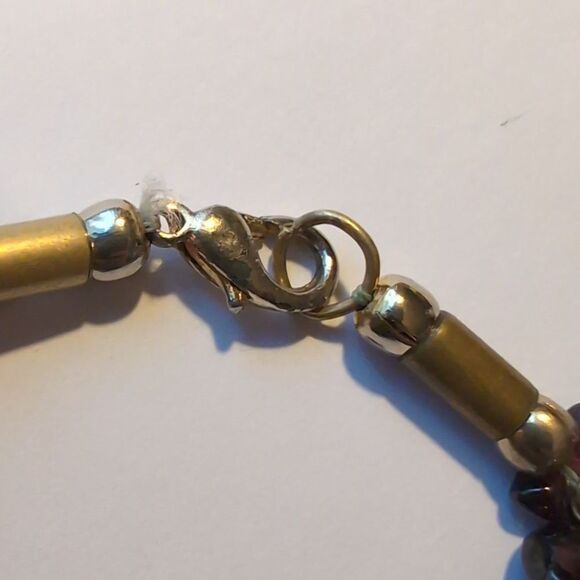 Vintage Semi precious mineral multi strand burg necklace genuine natural garnet - Picture 10 of 11